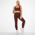 M / u-bra+Leggings-dark coffee