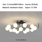 12 white glass Black / Three color light