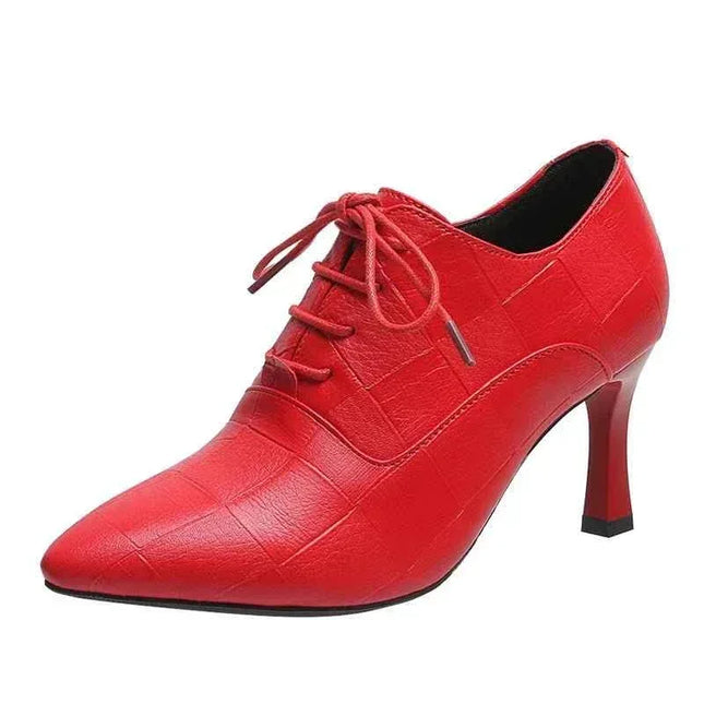 Fashion Elegant Pointy Toe Patent Leather Ladies Slip On Formal Dressing Shoes For Woman Middle Heel Shoes Office Shoes