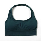 M / Dark green halter bra