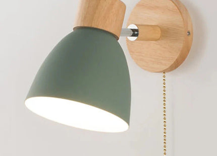 Wooden Wall Lamp With Switch