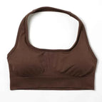S / Brown halter bra