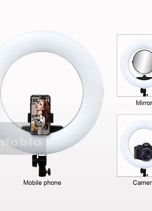96W Ring Light Photography Led Ring Lamp 2700-10000k With Mobile Holder Tripod Stand Ringlight kit For Live Video Streaming