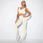 L / v-bra+Leggings-white