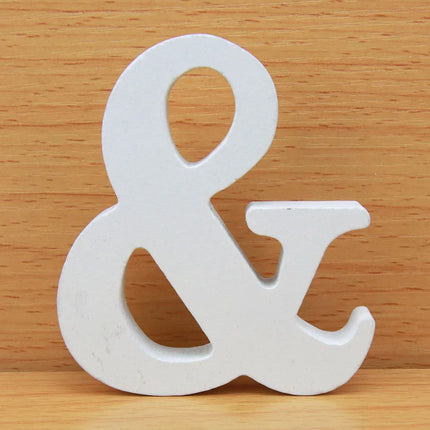 8 CM  White Wooden Letters