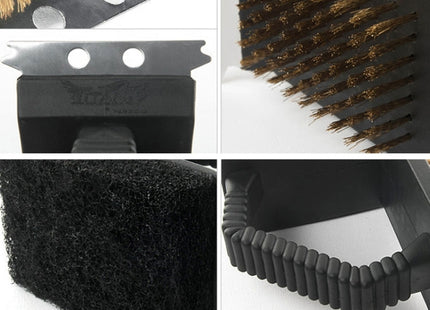 Outdoor Barbecue Cleaning Brush Camping Picnic BBQ Copper Wire Grill Three In One Right Angle Copper Wire Triangular Brush