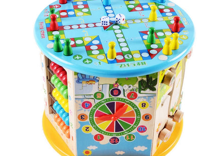 Multi-functional Wooden Gaming Treasure Box Toy, Multi-functional