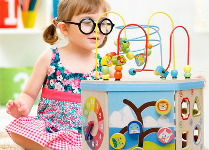 Multi-functional Wooden Gaming Treasure Box Toy, Multi-functional