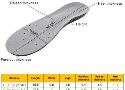 1 Pair PU Breathable Soft Sports Shock-absorbing Insole Sweat-absorbent Foot Pad Elastic Shoe Insert, Size: M(6-9 Yards), Size: M(6-9 Yards)