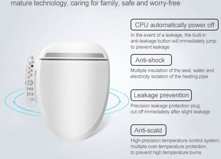 Universal Bathroom Automatic Flushing Drying Massage Intelligent Toilet Cleaner Cover