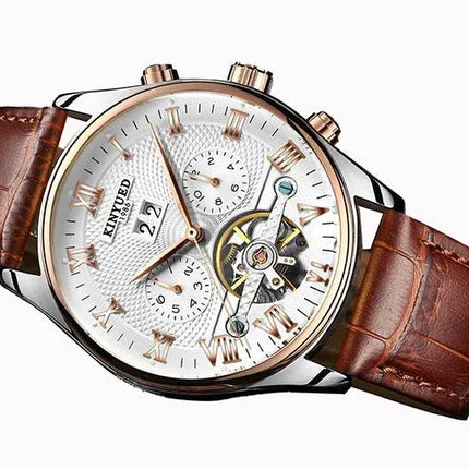 Top Brand Luxury Men's Watches - Waterproof Sport Automatic Mechanical Tourbillon Hollow Out Watch