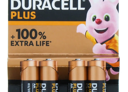 Duracell Plus Alkaline AA Batteries - Pack of 4