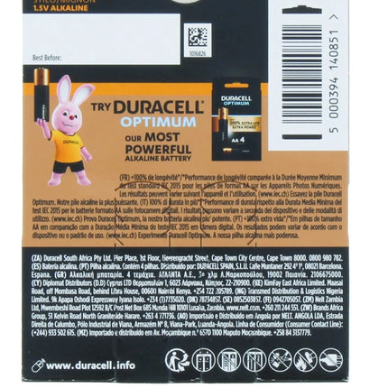 Duracell Plus Alkaline AA Batteries - Pack of 4