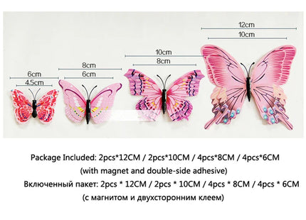 Double Layer 3D Butterfly Wall Stickers