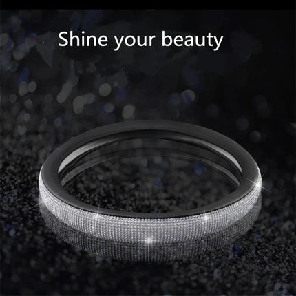 Crystal Car Steering Wheel Cover  PU Leather Auto Accessories Case Car Stylin