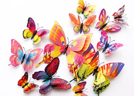 Double Layer 3D Butterfly Wall Stickers