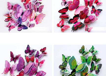 Double Layer 3D Butterfly Wall Stickers