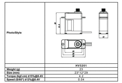 FrSky Xact M5252H Micro HV 8.4V Performance Servo