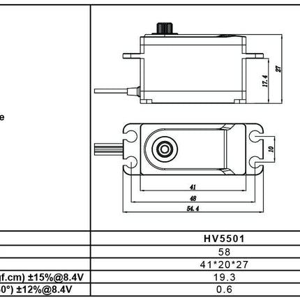 FrSky Xact HV5501 LOW HV 8.4V Servo