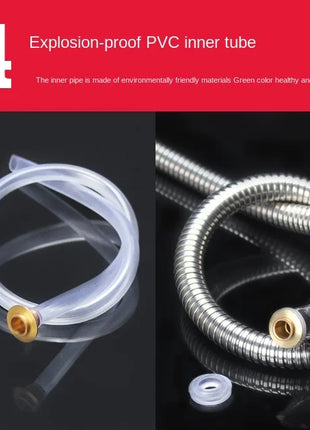 1 / 1.5/2/3/4/5/10 M Shower Pipe Shower Head Water Heater Stainless Steel Hose General Metal Hose  Hose Water Softener
