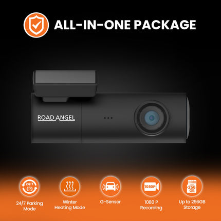 Road Angel Halo Spark Deluxe 1080p Dash Cam with 64GB SD Card & Hardwire Kit