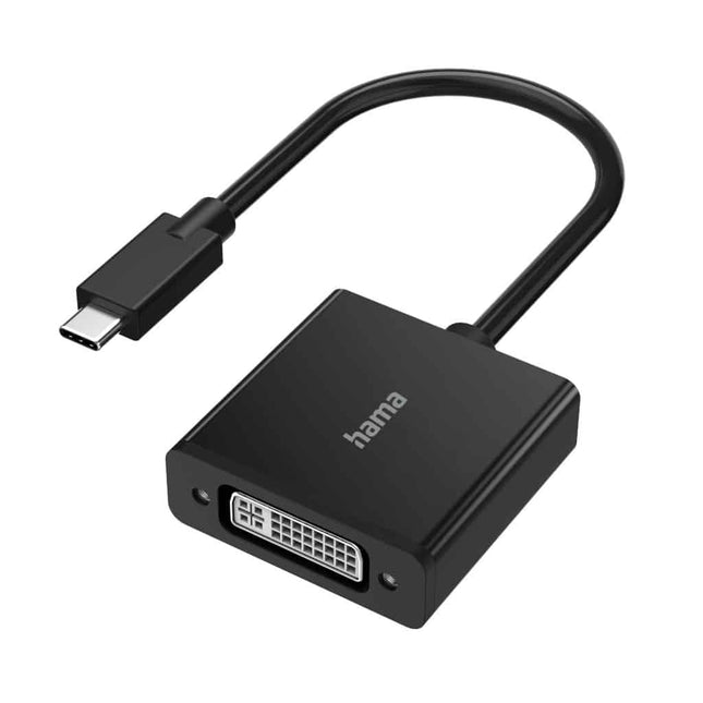 Hama USB-C to DVI Video Adapter, 4K UHD (USB-C Plug - DVI Socket)