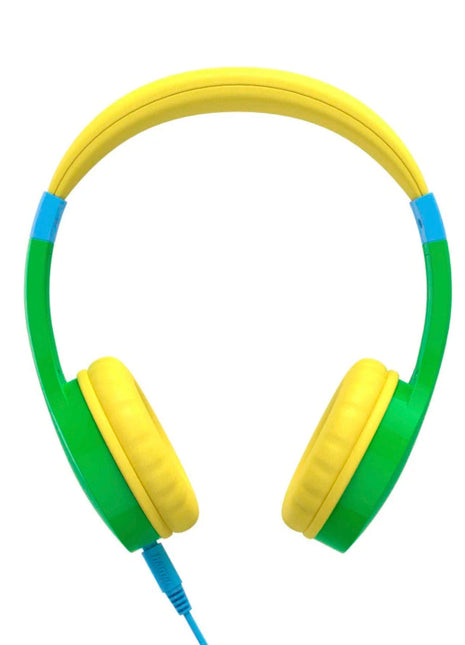 Hama Kids Guard On-Ear Flexible Wired Headphones, Green/Yellow
