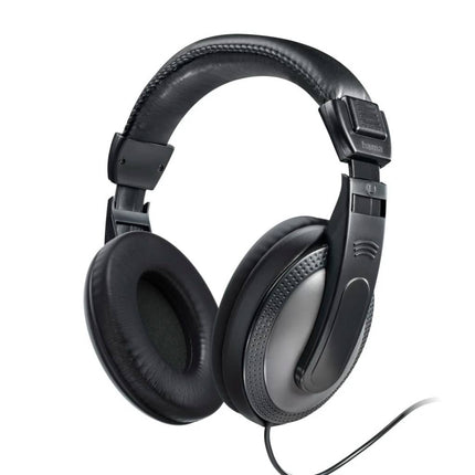 Hama Shell Wired Over-Ear Headphones, 2 Metre Cable, Black