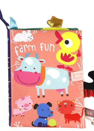 0-36M Baby Early Learning Toy Tail Cloth Book Parent-child Interactive Sound Paper Puzzle Cloth Book Rattle