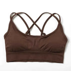 M / Brown crossed bra