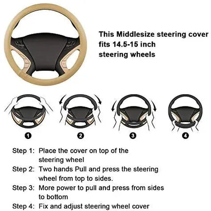 Crystal Car Steering Wheel Cover  PU Leather Auto Accessories Case Car Stylin