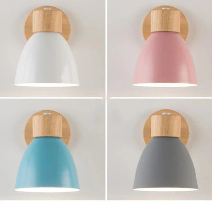 Wooden  Wall Lamp With Switch Modern Wall Sconce