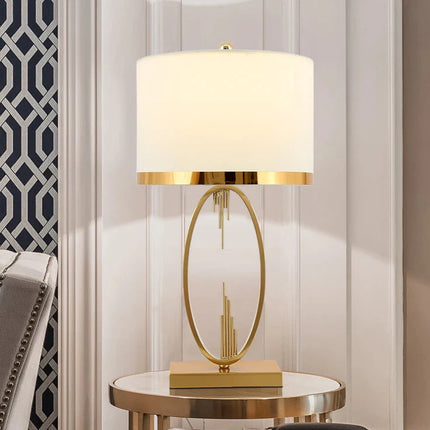 Modern Metal Pipe Shape Table Lamps
