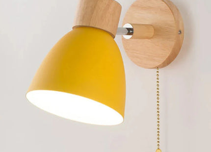Wooden Wall Lamp With Switch