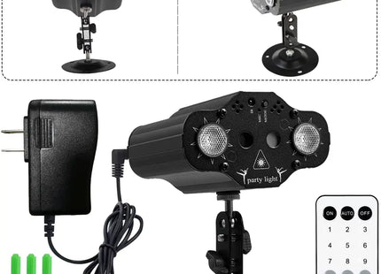 Stage DJ Party Laser Projector Disco Voice Controlled Strobe Lights