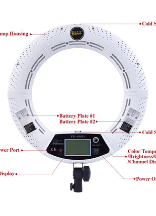 96W Ring Light Photography Led Ring Lamp 2700-10000k With Mobile Holder Tripod Stand Ringlight kit For Live Video Streaming