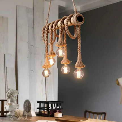 Rope Bamboo Pendant Lights