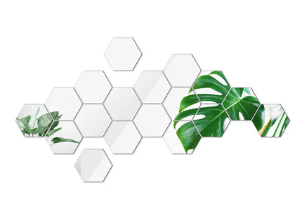 Modern Hexagon Mirror Wall Stickers - DIY Removable Geometric 3D Home Wall Sticker