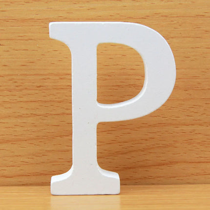 8 CM  White Wooden Letters