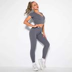 L / v-shirt+Leggings-grey