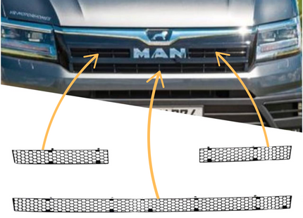 For MAN TGE Front Grille Honeycomb Inserts | Custom Honeycomb Grille Upgrade Styling Kit - Van-X