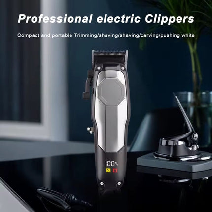 Cordless Hair Clippers for Men – Rechargeable LCD Trimmer