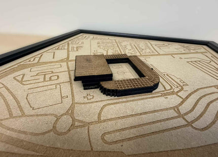 LUFC Elland Road Framed Wall Art 3D Laser Engraved Stadium Wooden Print Gift