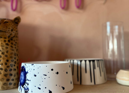 The Dog's Pollox Cobalt Splatter Bowl