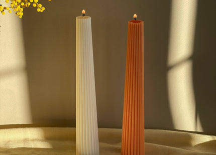 Ribbed Taper Candles