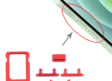 SIM Card Tray + Side Keys for iPhone 12 Mini, For iPhone 12 Mini (Single card)