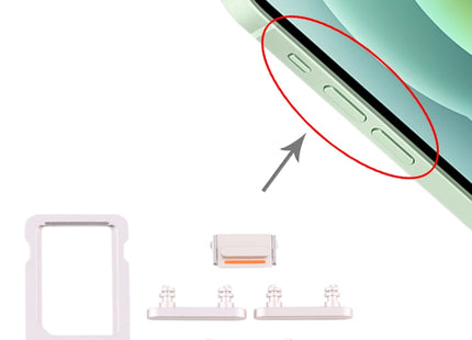 SIM Card Tray + Side Keys for iPhone 12 Mini, For iPhone 12 Mini (Single card)