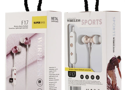 F17 Bluetooth 4.2 Hanging Neck Design Bluetooth Headset, Support Music Play & Switching & Volume Control & Answer