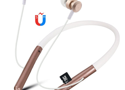 F108 Bluetooth 4.2 Hanging Neck Design Bluetooth Headset, Support Music Play & Switching & Volume Control & Answer