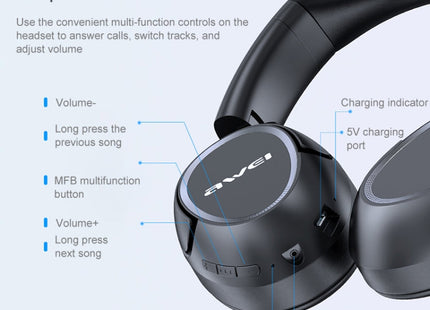 AWEI A770BL Bluetooth 5.0 Stereo Wireless Bluetooth Headset